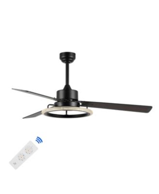 Remy 52" 1-Light Modern Industrial Iron/Acrylic Integrated LED Ceiling Fan