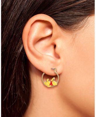 Winnie The Pooh Hoop Earrings