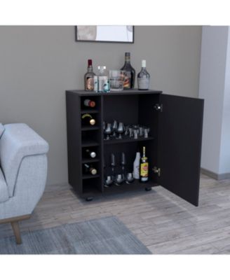 Tilden Bar-Coffee Cart 32" H, Kitchen & Living Room Cabinet Storage