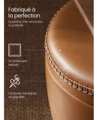 Mid-Century Modern Style Storage Ottoman Vanity Stool