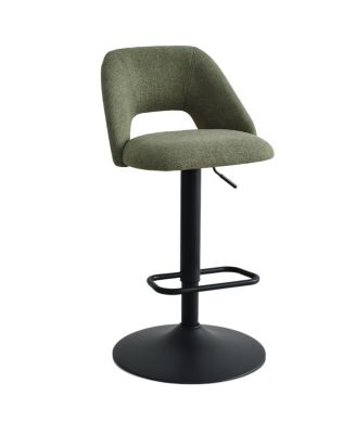 2-Pc. Fabric 360° Swivel Adjustable Barstools