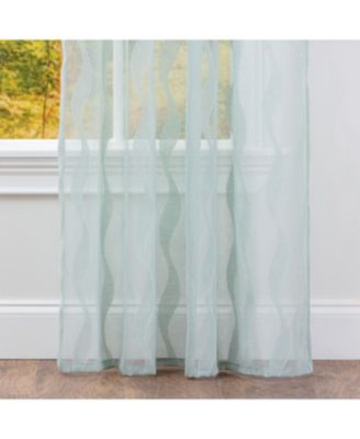 Premium Waves Voile Sheer Curtains - 2-Panel Light Filtering Curtains for Living Room, Bedroom, Kitchen - 52" x 108" - Beige