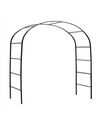 7'8'' Metal Garden Arch Trellis Adjustable Arbor Trellis for Climbing Plants & Garden Support