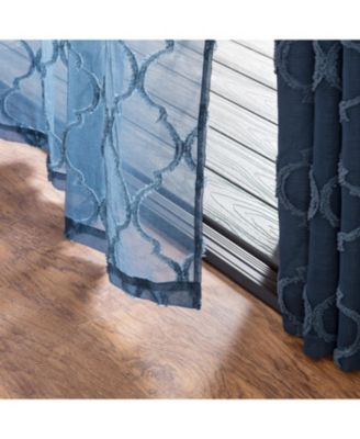 Premium 2-Panel Faux Linen Shimmer Textured Sheer Curtain Panels - for Windows Living Room Bedroom Office - Translucent Window Drapes for Home- 52 x 63 Inches Long - Taupe