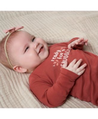 Baby Girls Long Sleeve Onesies Bodysuits, 6-Pack