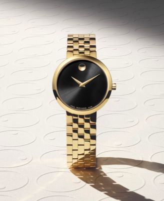 Women's Museum Classic Swiss Quartz Yellow PVD Watch 30mm