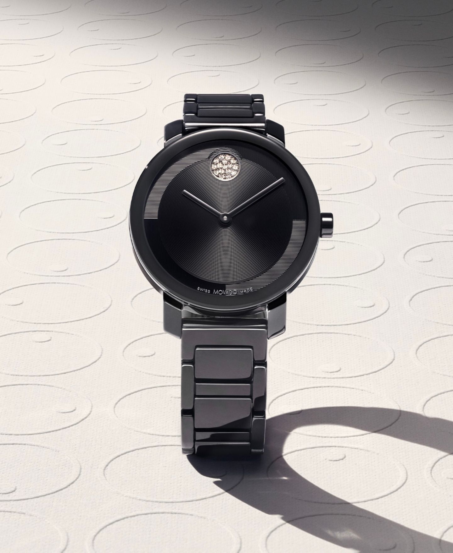 Женские часы Movado Swiss Bold Evolution 2.0 Black Ceramic Bracelet Watch 34mm — фото 4