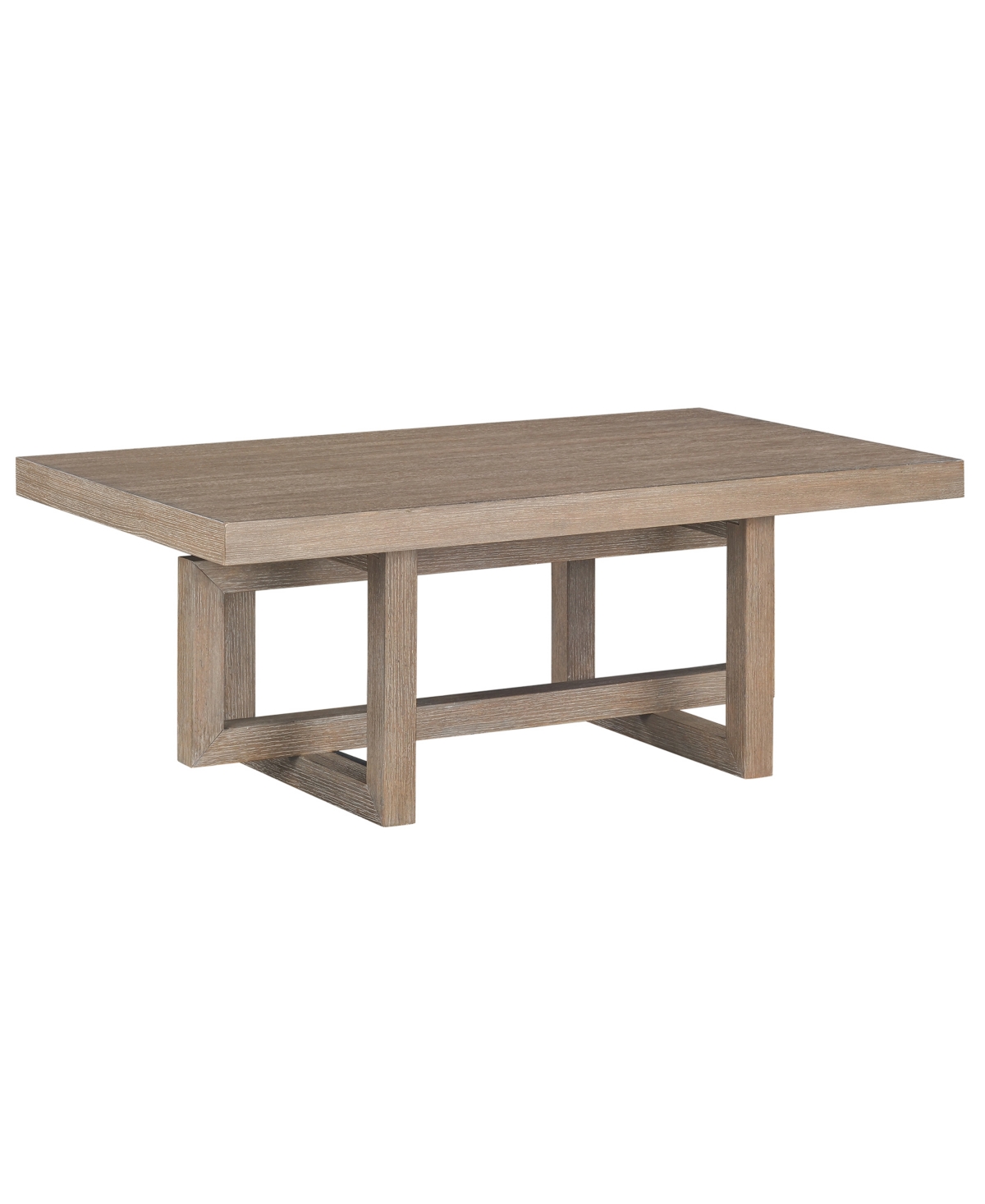 Macy's Portmore 48" Rectangle Wood Cocktail Table In Two-tone Brown Finish