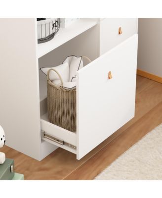 Changing Table With 5-Drawers,Kids Dresser with Shelf