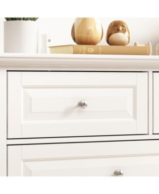 9-Drawer Gray Wood Dresser Bedroom Storage Cabinet Modern Style