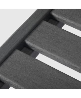 Outdoor Modern HDPE Patio Gray Club Chair with Deep Seat Cushions