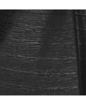 Women's Foil Bandage Strapless A-Line Dress