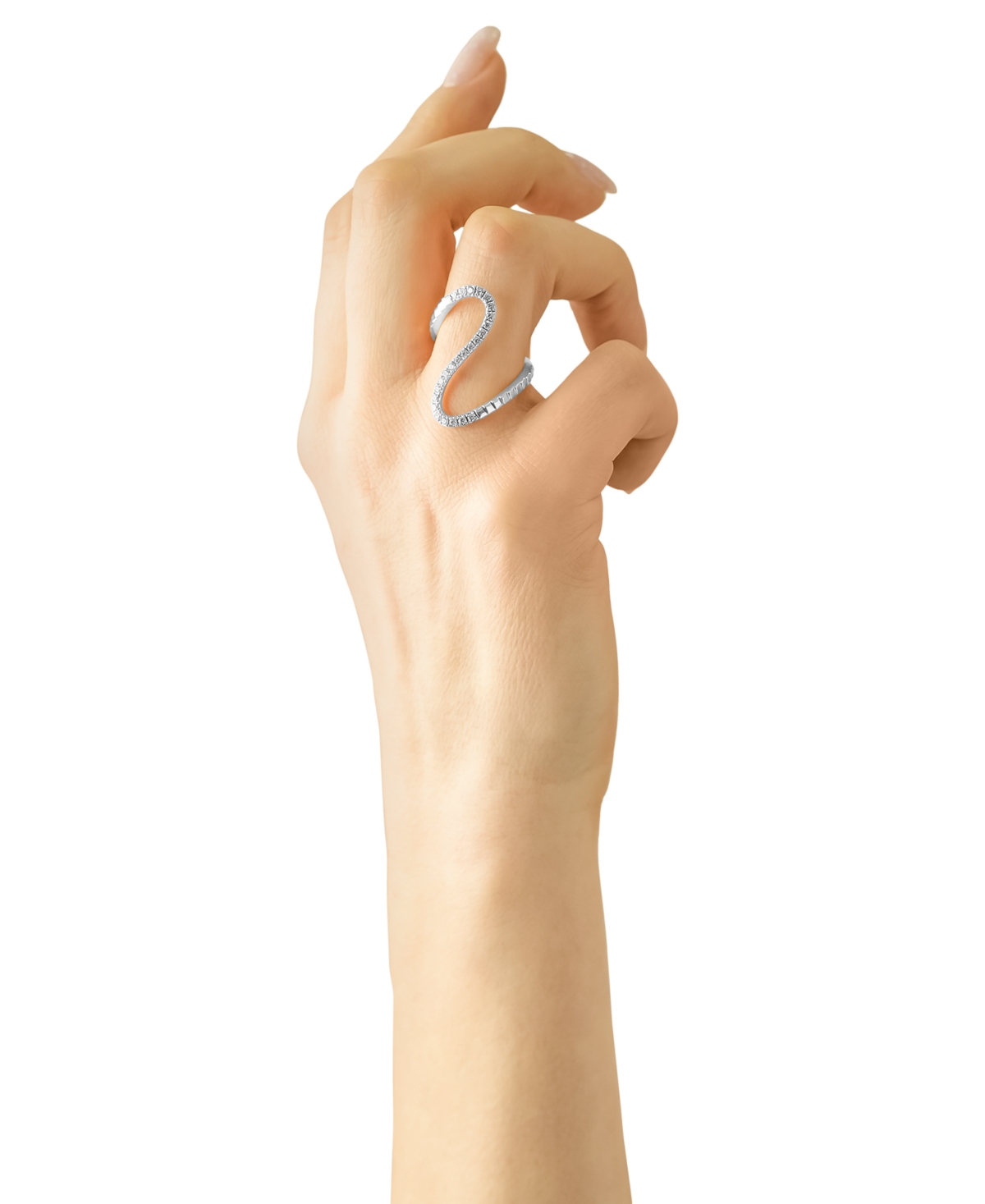 Audrey By Aurate Diamond Infinity Statement Ring (1/2 Ct. T.w.) In Gold Vermeil Or Sterling Silver, Created For Macy' In Sterling Silver