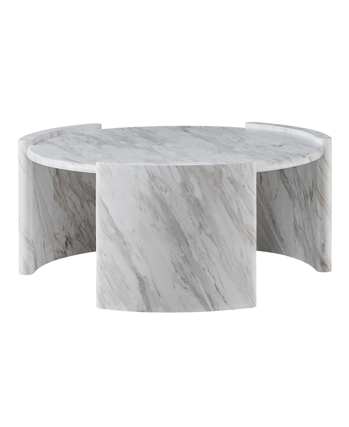Macy's Merino 42" Cocktail Table In Light Grey