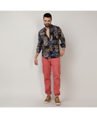 Men's Royal Blue & Midnight Black Paisley Flora Shirt