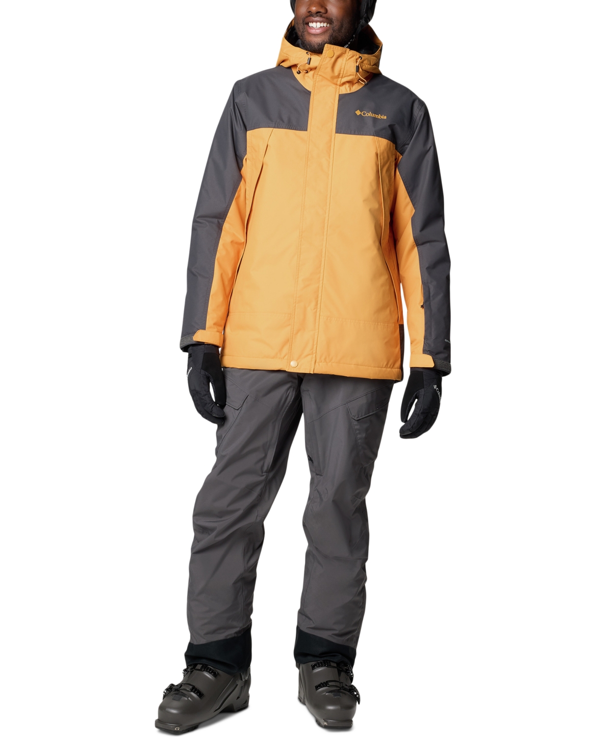 Shop Columbia Men's Shotski Tech Ski Jacket In Sunstone,shark