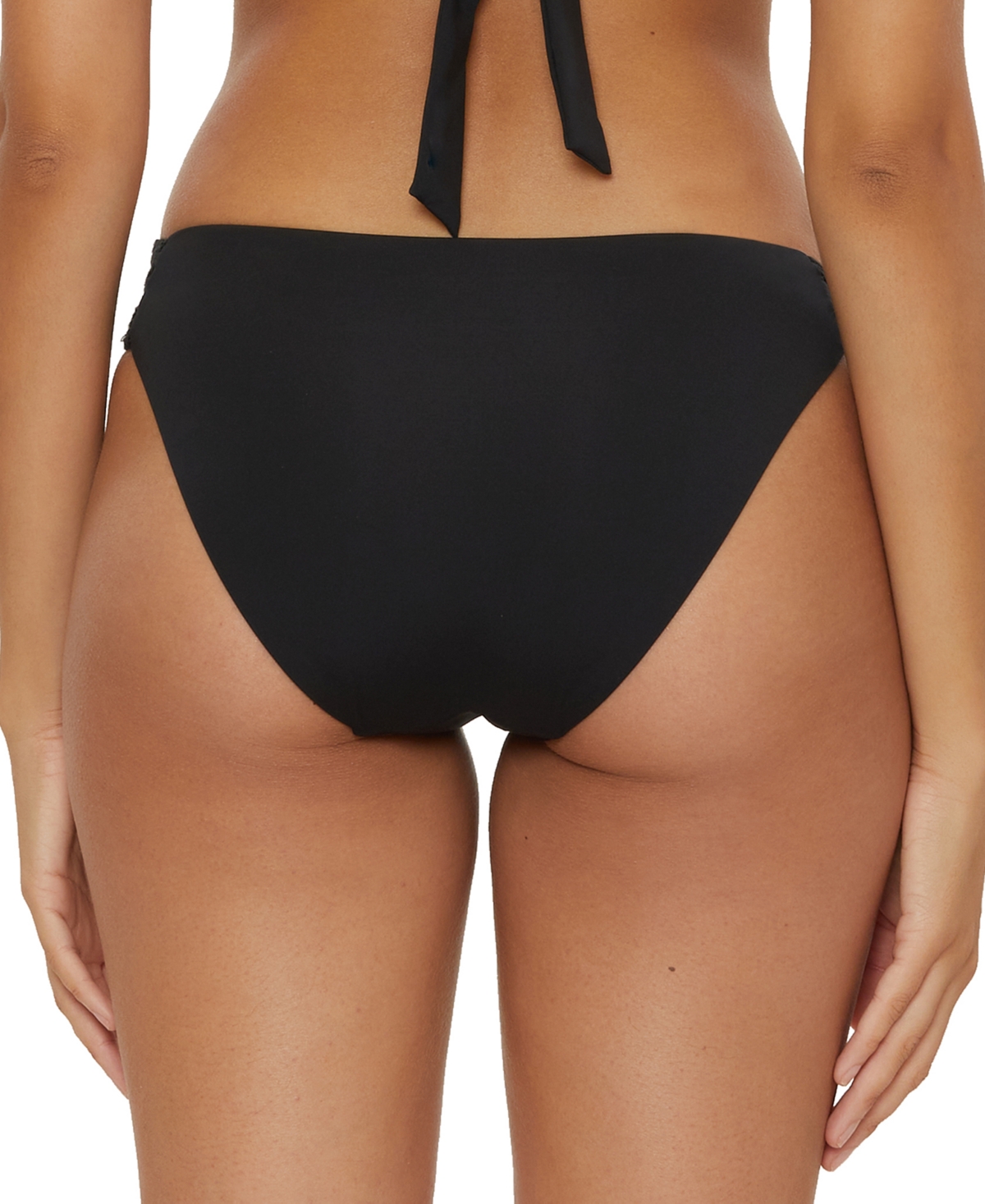 Becca Women's Siren Open Ringlet Hipster Bikini Bottom In Black In Black