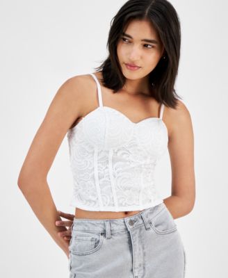 White Lace Bustier Inspired Top White Lace Bustier Inspired Top