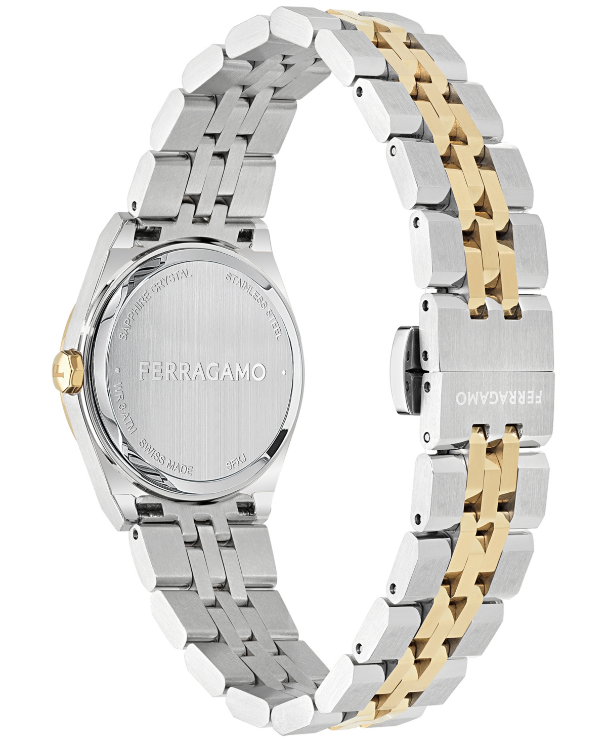 Ferragamo Women's Swiss Vega Diamond Accent Two-Tone Stainless Steel Bracelet Watch 28mm