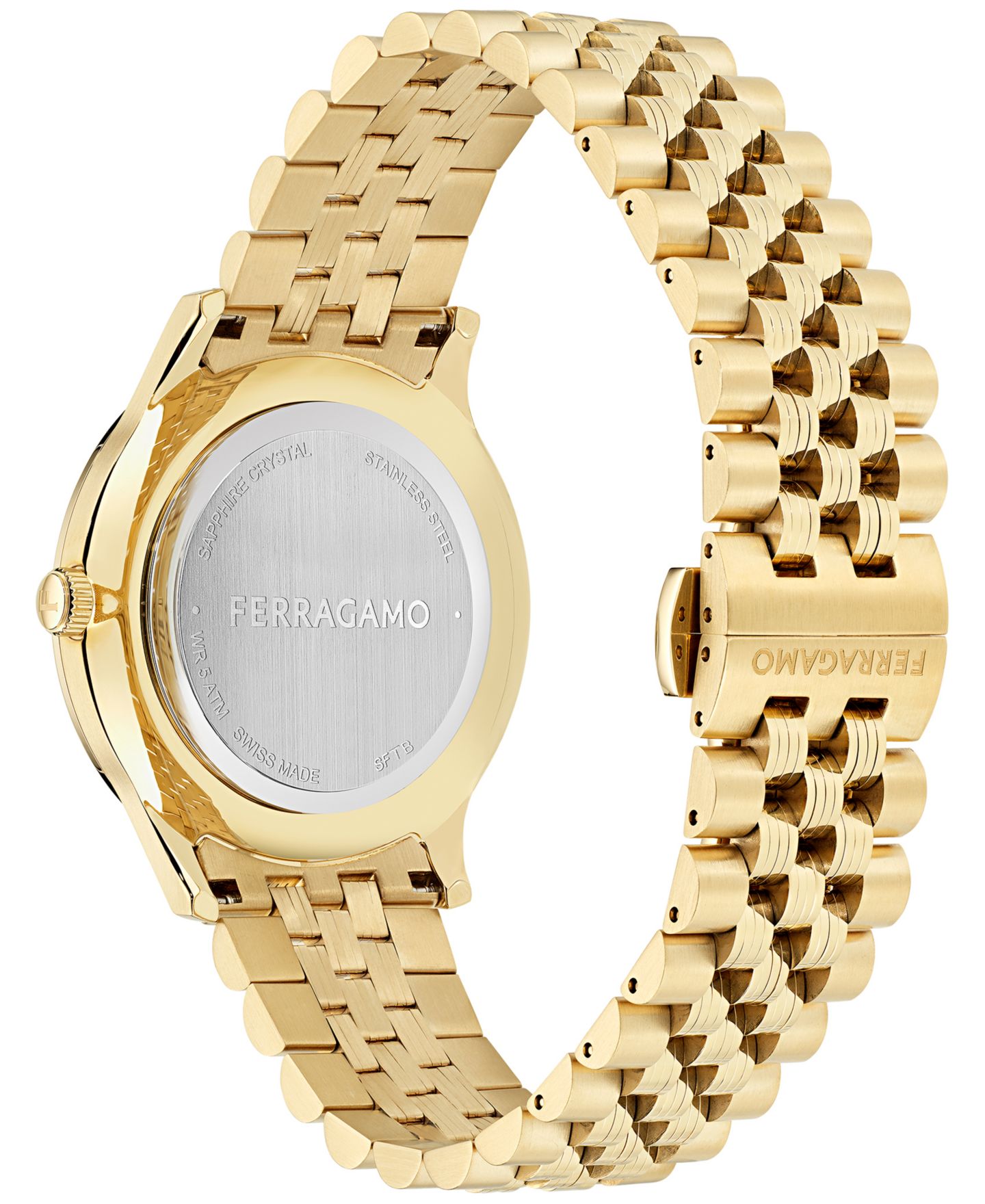 Женские часы Ferragamo Swiss Duo Gold Ion Plated Stainless Steel Bracelet Watch 40mm — фото 3