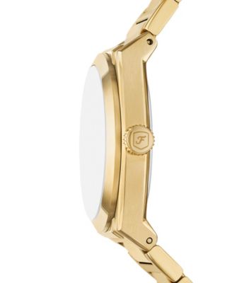 Men's Everett Three-Hand Date Gold-Tone Stainless Steel Watch, 42mm