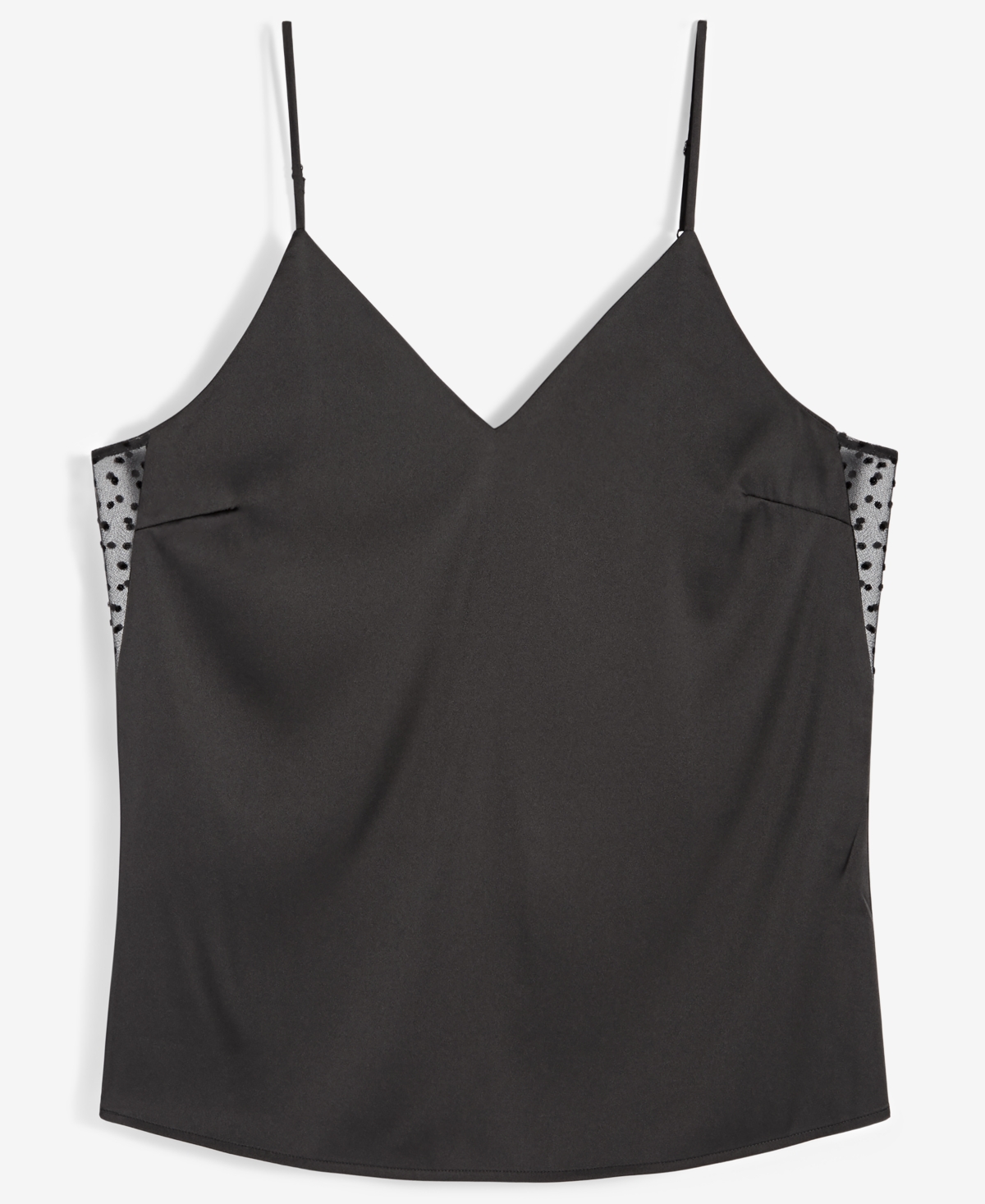 On 34th Women's Satin V-Neck Inset-Panel Tank, Created for Macy's