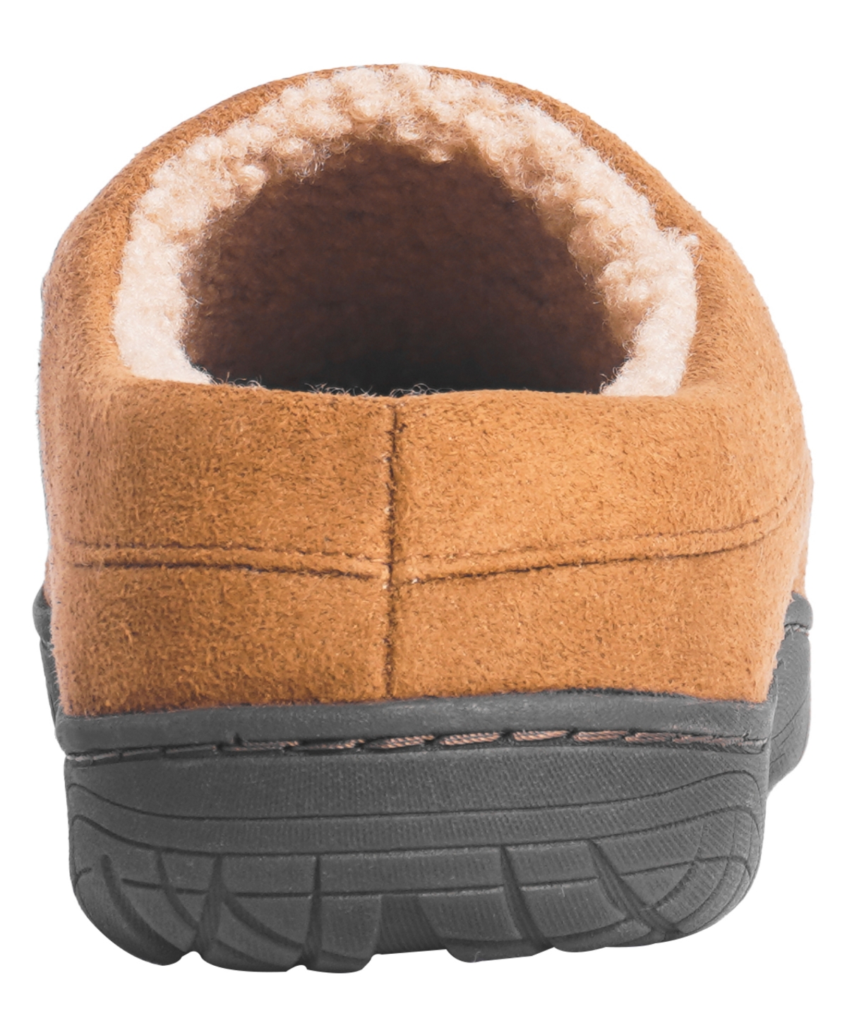 Weatherproof Men's Microsuede Clog with Curly Faux Shearling Lining and Non-Slip Indoor-Outdoor Sole Shoe