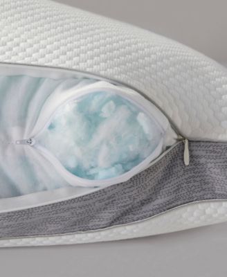 Adjustable Memory Foam Blend Cooling Side Sleeper Pillow, Queen