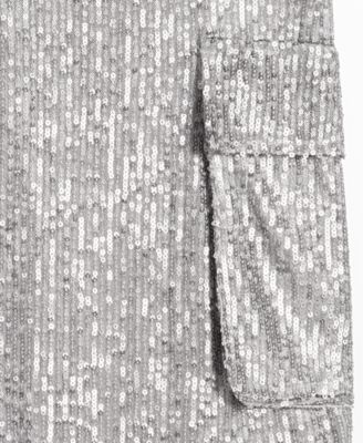 On 34th Women's High Rise Sequin Cargo Pants, Created for