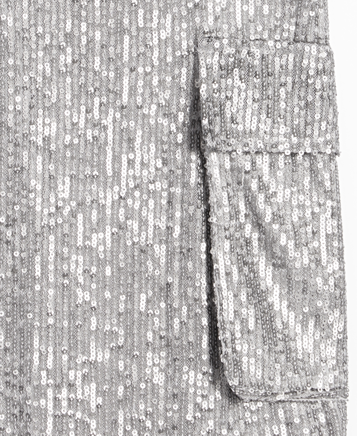 On 34th Trendy Plus Size Sequin Straight-leg Cargo Pants, Exclusively At Macy's In Shark Fin