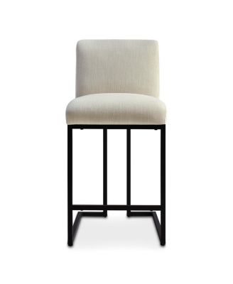 Set of 2 Fabric Counter Height Stools, 25" Seat Height Armless Upholstered Chairs for Kitchen Island-Maison Boucle