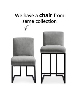 Set of 2 Fabric Counter Height Stools, 25" Seat Height Armless Upholstered Chairs for Kitchen Island-Maison Boucle