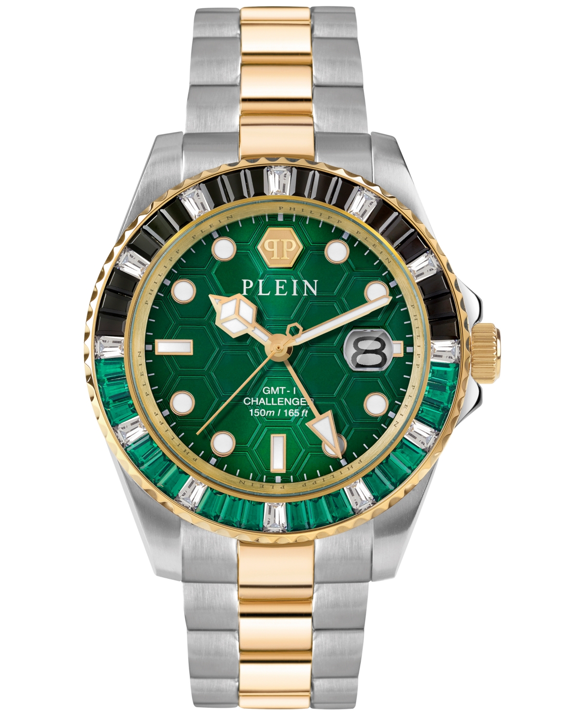 Philipp Plein Men's Gmt Two-tone Stainless Steel Bracelet Watch44mm In Two Tone