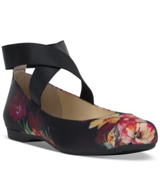 Ballet flats with deals elastic ankle strap