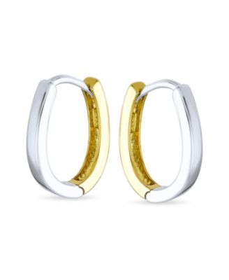 Square Pyramid Shaped Scroll Swirl Filigree Kpop Huggie Earrings Hoop .925 Sterling Silver