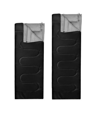 Double 2 Person Sleeping Bag Waterproof w/ 2 Pillows Camping Queen Size XL