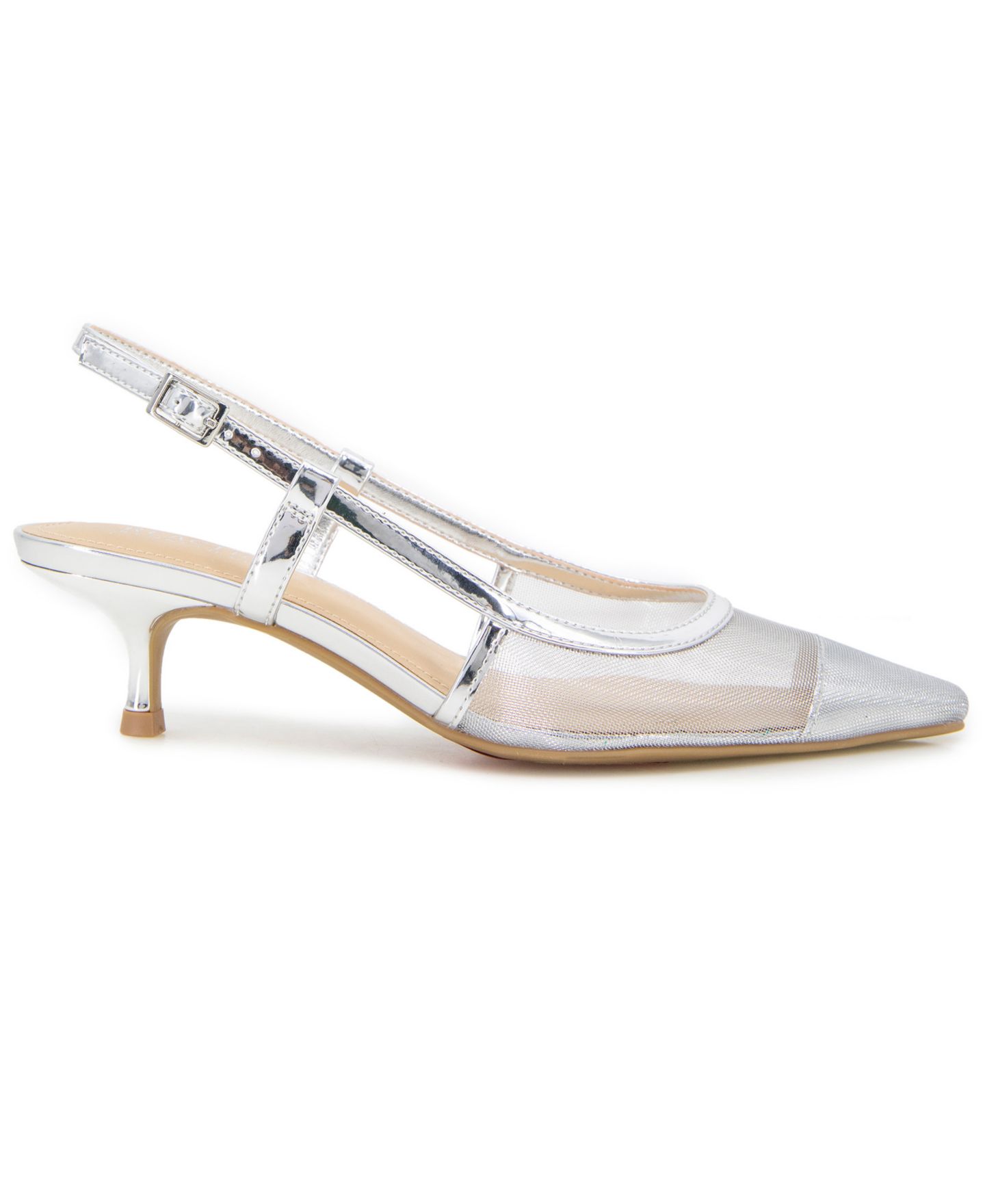 Женские сандалии Kenneth Cole Reaction Maggie Mesh Slingback, цвет: Серебряный сетчатый — фото 2