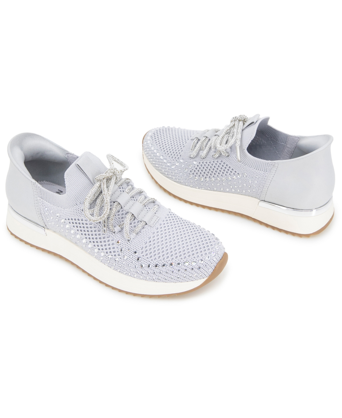 Kenneth Cole Reaction Women's Clancy Ez On Almond Toe Sneakers In Grey