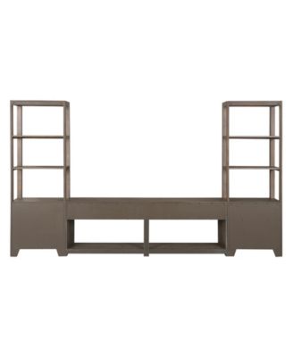 Portmore 80" Wood 3PC TV Console Set (80"Console, 2 Piers)