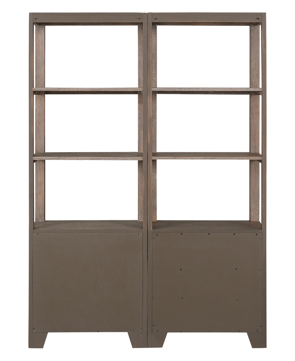 Macy's Portmore 27" Wood Tv Pier In Two-tone Brown Finish