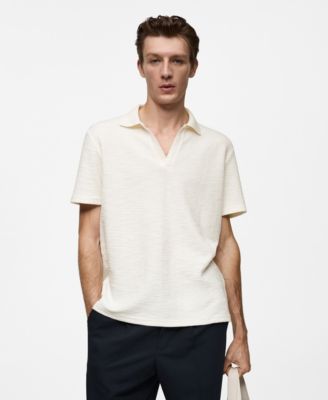 Men's Patterned Cotton Polo Shirt