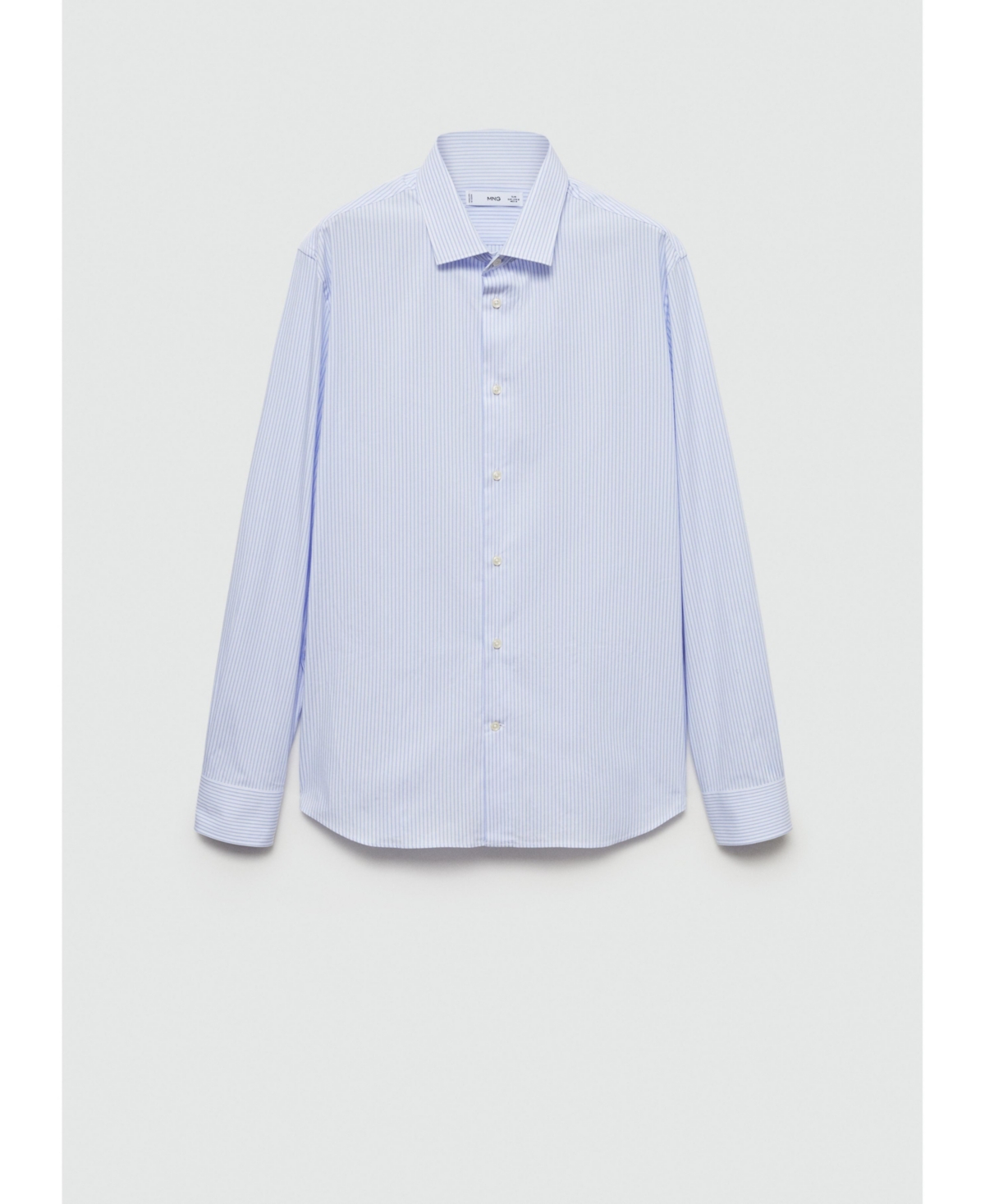 Mango Men's Fine-Striped Cotton Shirt