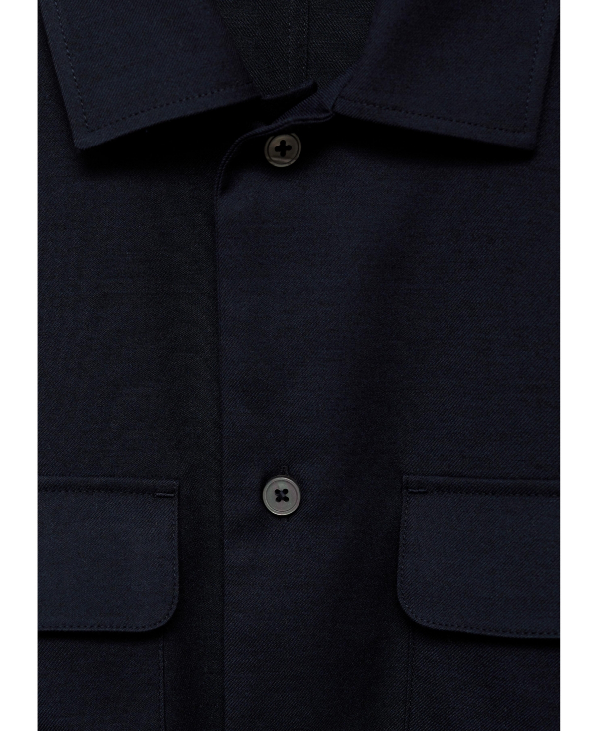 Mango Pocket Slim Fit Overshirt In Dark Heather Gray