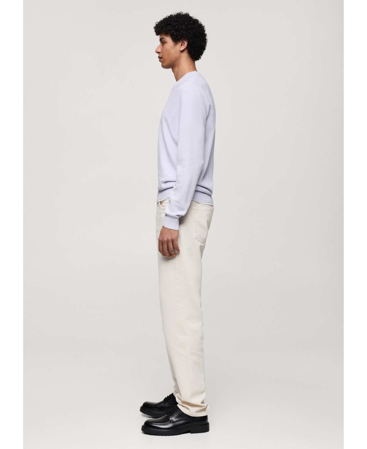 Mango Men's Fine-Knit Cotton Sweater