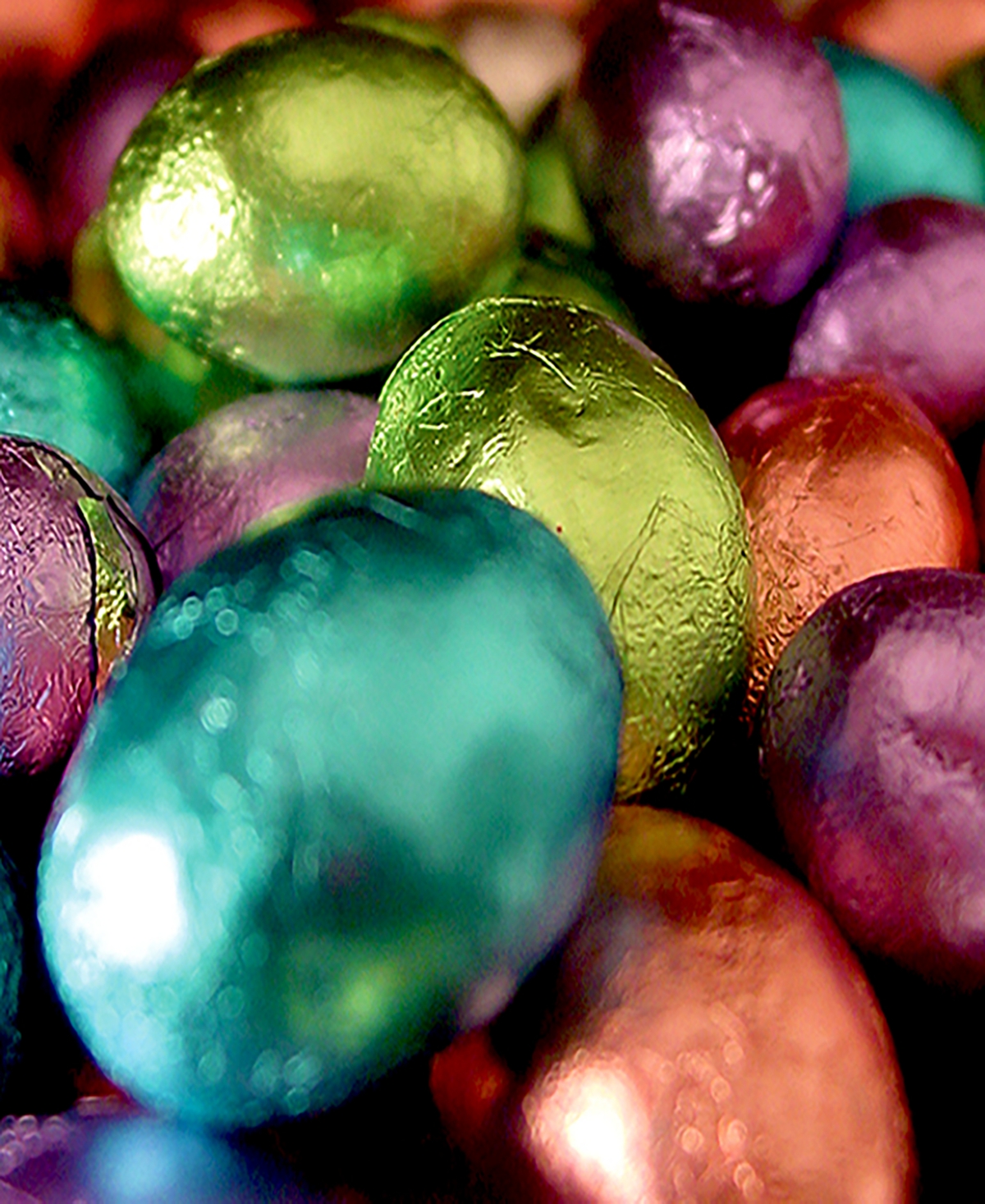 Betsy Ann Chocolates Easter Milk Chocolate Foil Eggs, 2 Pack In No Color