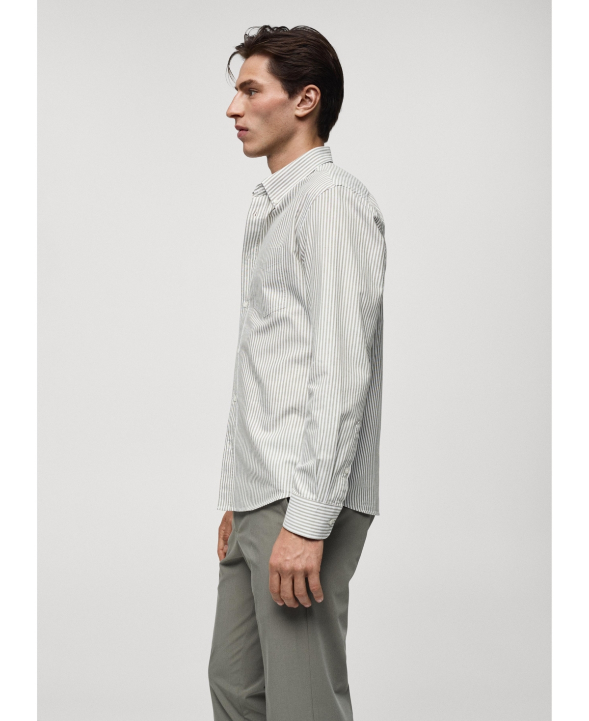 Mango Men's Cotton Kodak Striped Shirt