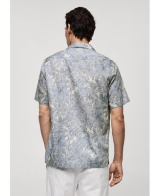 Men's Cotton Floral-Print Shirt