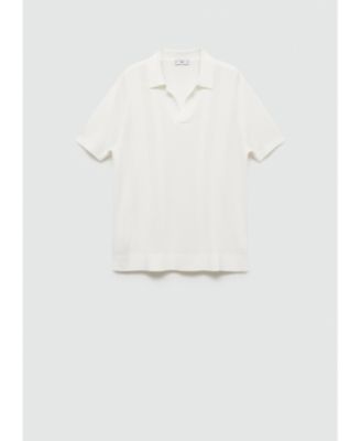 Men's Ribbed Knit Polo Shirt