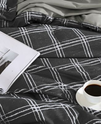 Grid Plaid Reversible 5-Pc. Comforter Set, Twin