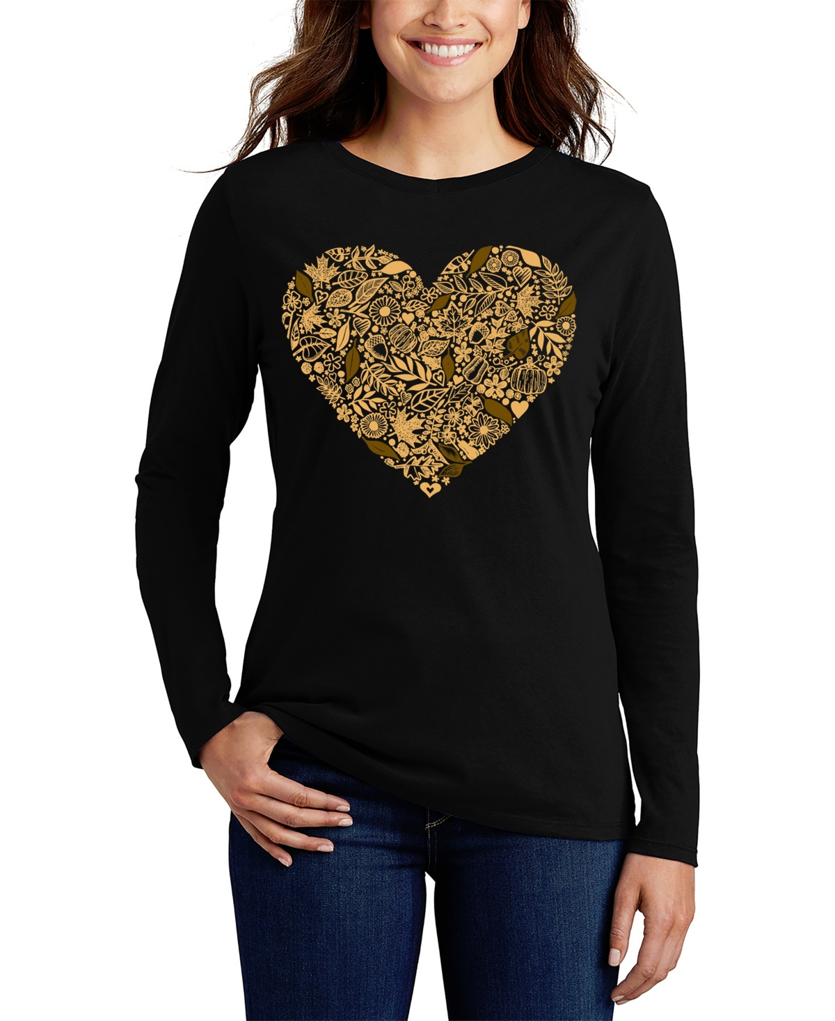 LA POP ART WOMEN'S FALL VIBES ART LONG SLEEVE T-SHIRT 